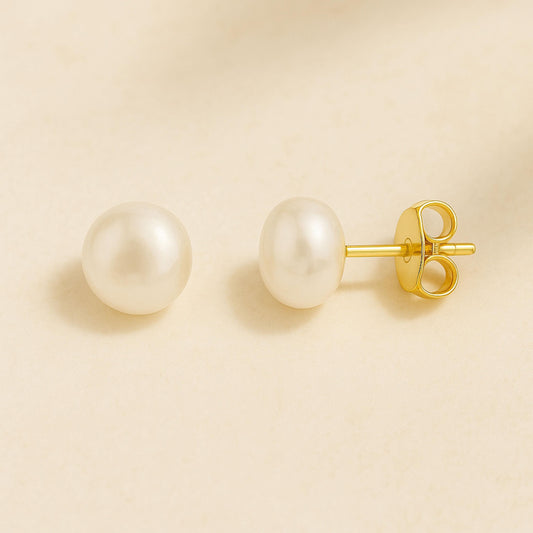 Baroque Pearl 6.5mm Stud Earrings