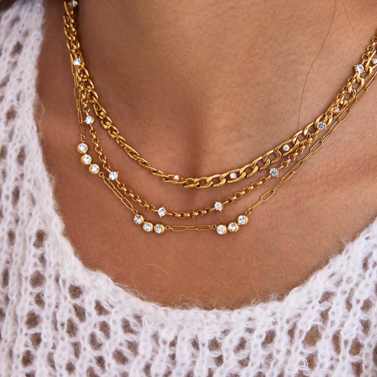 Station CZ Chain Necklaces